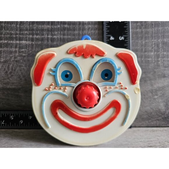 VTG 1970s Clown Face Wind Up Music Box with Rotating Eyes Dial by Sanitoy *WORKS - Picture 6 of 10
